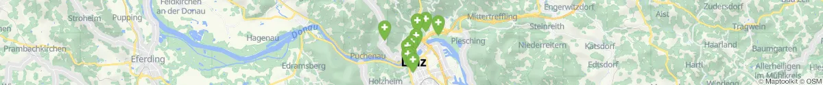 Kartenansicht für Apotheken-Notdienste in der Nähe von Pöstlingberg (Linz  (Stadt), Oberösterreich)